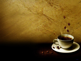 一杯热咖啡――咖啡色怀旧背景图片