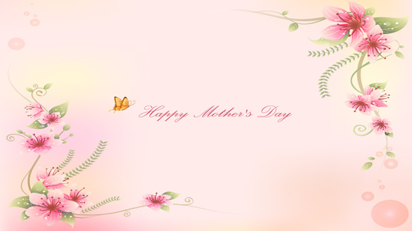 Mother's Day给母亲的祝福贺卡――母亲节ppt模板