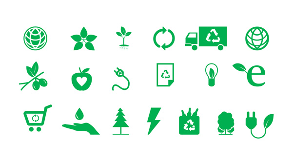 100+绿色矢量环境保护主题ppt图标