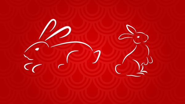 兔子剪影 卡通兔子 兔年矢量素材打包下载