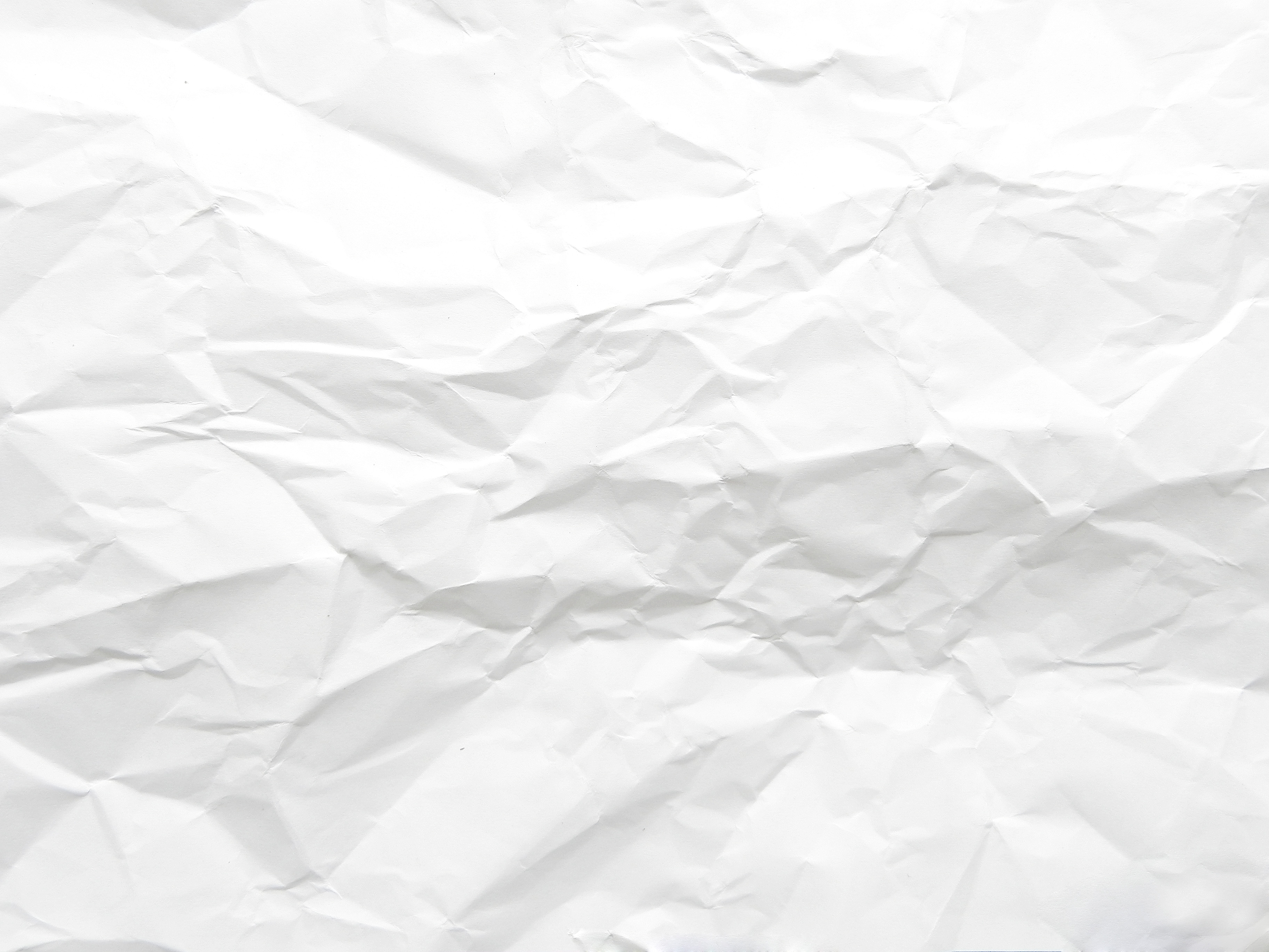 高分辨率白色褶皱纸张纹理背景 White Crumpled Paper Textures – 设计小咖