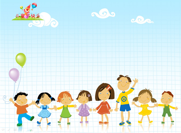 2014儿童节快乐可爱矢量卡通ppt模板，插图，来源：资源仓库www.zycang.com