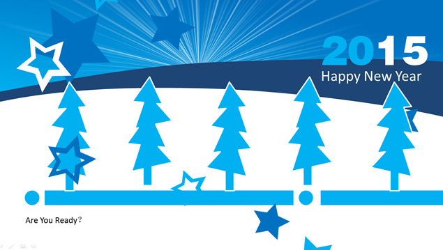 光芒闪烁——适合2015年圣诞节 新年的ppt模板，插图2，来源：资源仓库www.zycang.com