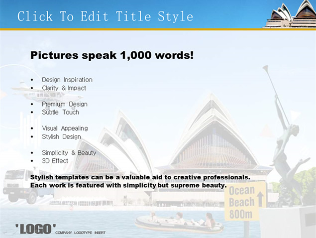 悉尼旅游主题ppt模板，插图1，来源：资源仓库www.zycang.com