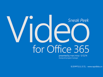 Video for office 365 微软官方2014精美大色块扁平风PPT模板