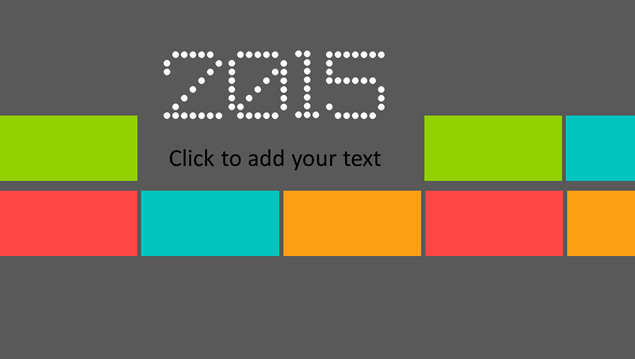 配色活力适合2015工作计划的ppt模板，插图，来源：资源仓库www.zycang.com