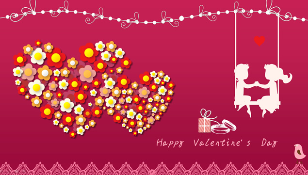Happy  Valentine's  Day 2015浪漫情人节动态贺卡ppt模板，插图1，来源：资源仓库www.zycang.com