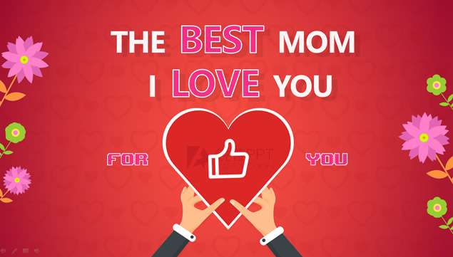 妈妈我爱你——母亲节动态PPT音乐贺卡模板（锐普出品），插图1，来源：资源仓库www.zycang.com