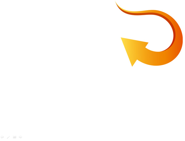 立体箭头创意橙红活力ppt模板，插图1，来源：资源仓库www.zycang.com