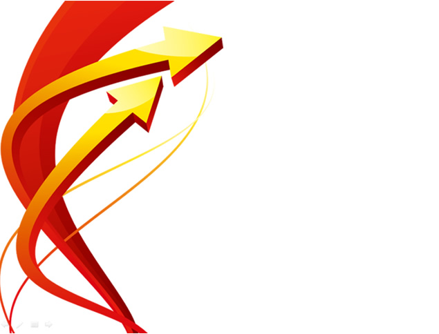 立体箭头创意橙红活力ppt模板，插图4，来源：资源仓库www.zycang.com