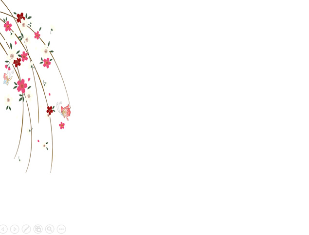 蝴蝶戏花淡雅清新矢量卡通ppt模板，插图1，来源：资源仓库www.zycang.com