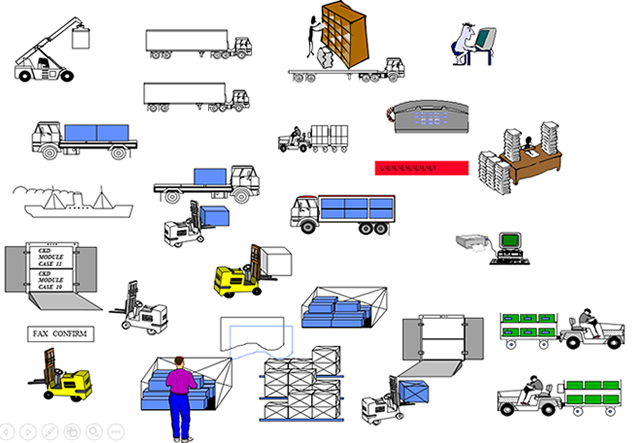 物流车 物流设备设施管理流程ppt剪贴画素材，插图4，来源：资源仓库www.zycang.com