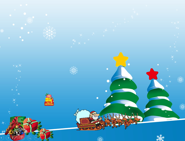 圣诞节祝福贺卡动态ppt模板，插图，来源：资源仓库www.zycang.com