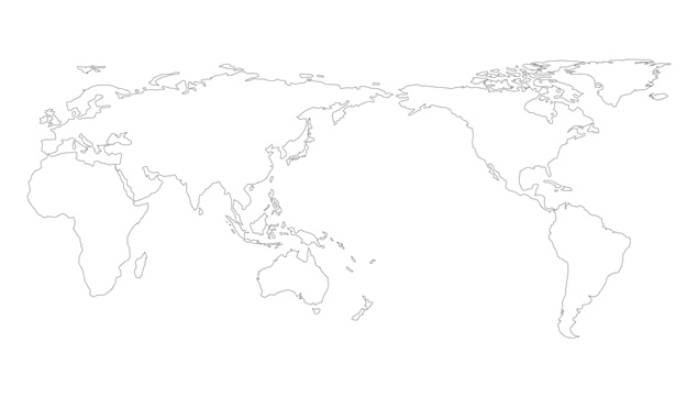 线条色块多款可编辑世界地图ppt素材模板，插图3，来源：资源仓库www.zycang.com