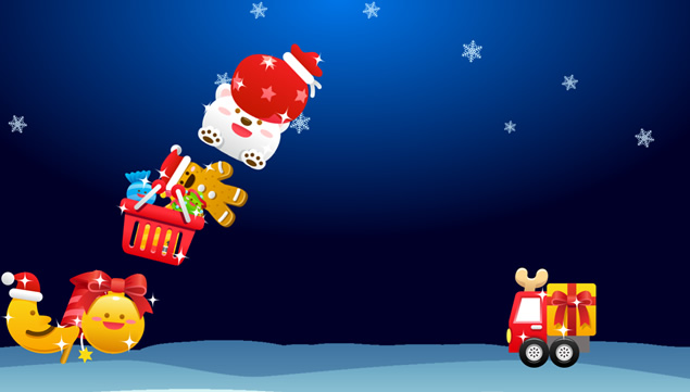 圣诞节音乐贺卡——月夜圣诞ppt动态模板，插图2，来源：资源仓库www.zycang.com