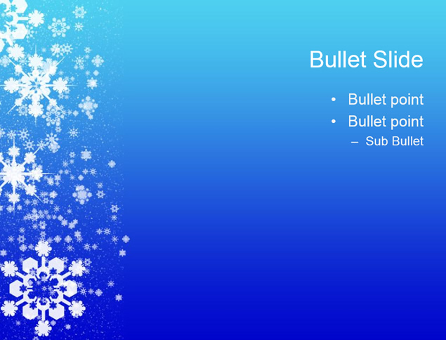 漂亮的雪花蓝色背景ppt模板，插图3，来源：资源仓库www.zycang.com