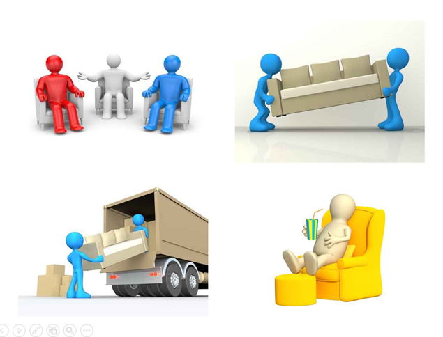 沙发系列3D小人PPT素材，插图9，来源：资源仓库www.zycang.com