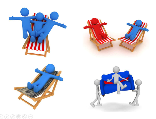 沙发系列3D小人PPT素材，插图2，来源：资源仓库www.zycang.com