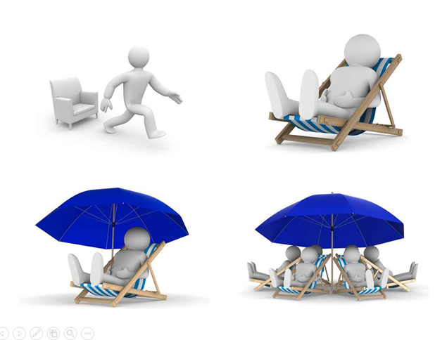 沙发系列3D小人PPT素材，插图8，来源：资源仓库www.zycang.com