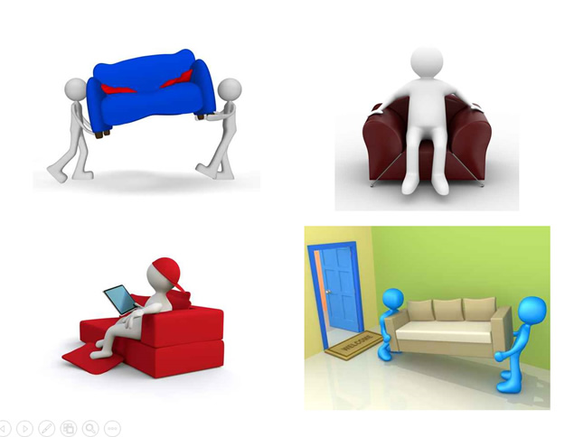 沙发系列3D小人PPT素材，插图3，来源：资源仓库www.zycang.com