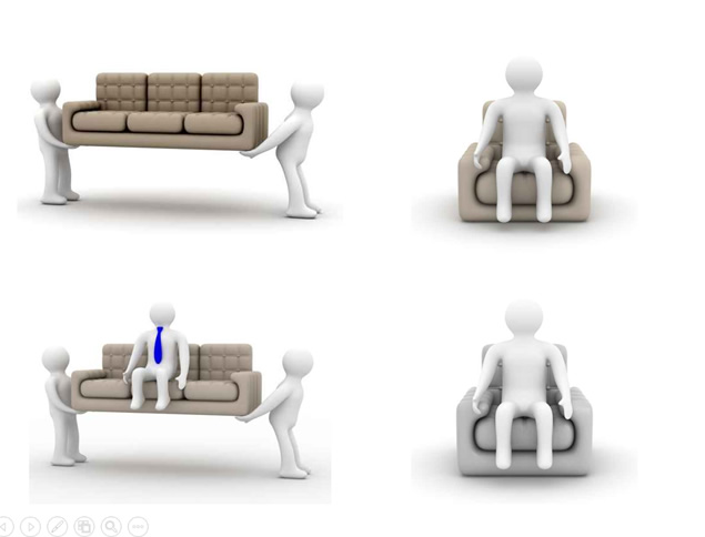 沙发系列3D小人PPT素材，插图1，来源：资源仓库www.zycang.com