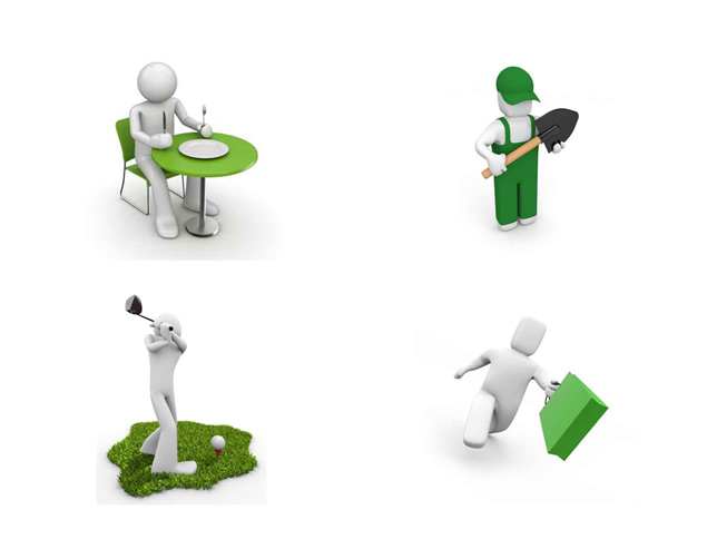 绿色环保系列3D小人图片，插图15，来源：资源仓库www.zycang.com