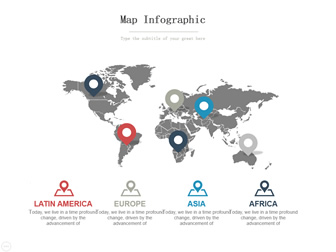 多套解决方案地理位置标注地域信息精美ppt图表