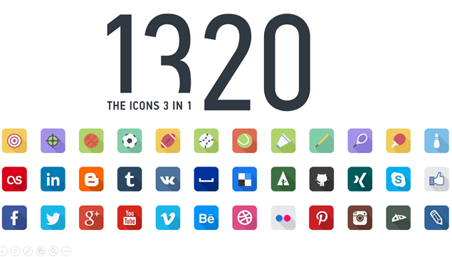 700+可以调整颜色的长阴影风彩色ICON矢量ppt图标下载，插图，来源：资源仓库www.zycang.com