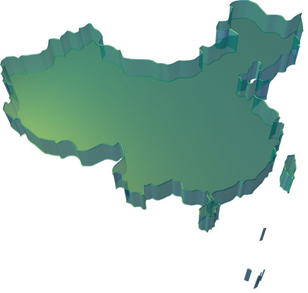 纯轮廓立体感中国地图
