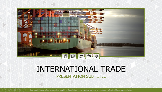 国际贸易物流情况数据工作汇报ppt模板-资源仓库
