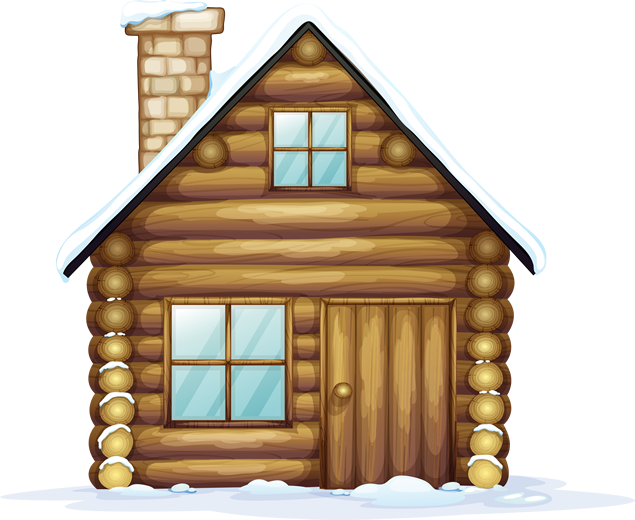 房顶厚厚的雪冬季小屋png高清大图（12张），插图9，来源：资源仓库www.zycang.com