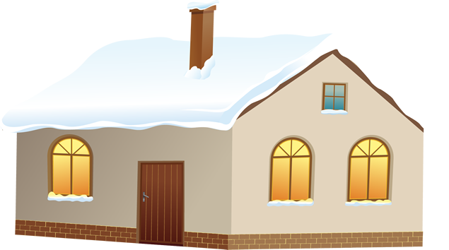 房顶厚厚的雪冬季小屋png高清大图（12张），插图3，来源：资源仓库www.zycang.com