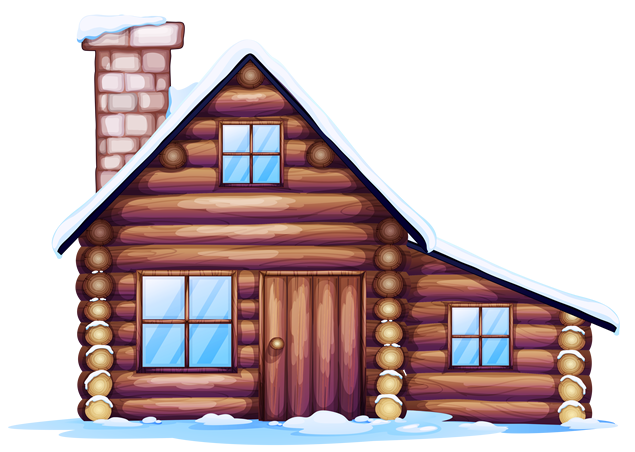 房顶厚厚的雪冬季小屋png高清大图（12张），插图1，来源：资源仓库www.zycang.com