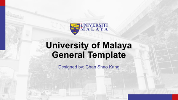 马来亚大学论文答辩通用ppt模板