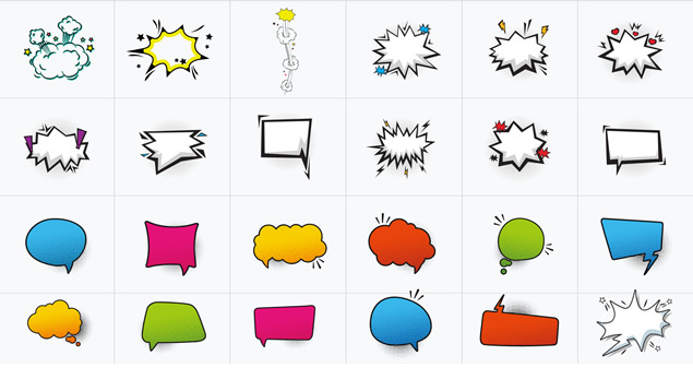 可编辑改色的PPT卡通对话框气泡素材打包下载（500+），插图10，来源：资源仓库www.zycang.com