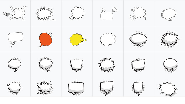 可编辑改色的PPT卡通对话框气泡素材打包下载（500+），插图12，来源：资源仓库www.zycang.com
