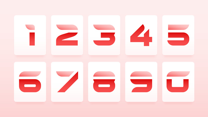 支持一键换色的30种矢量数字效果合集打包下载，插图19，来源：资源仓库www.zycang.com