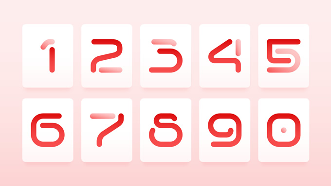 支持一键换色的30种矢量数字效果合集打包下载，插图18，来源：资源仓库www.zycang.com