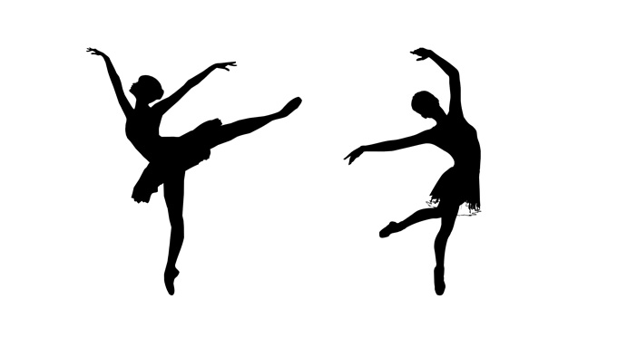 芭蕾舞 舞蹈矢量剪影ppt素材，插图3，来源：资源仓库www.zycang.com
