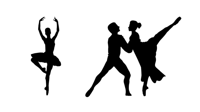 芭蕾舞 舞蹈矢量剪影ppt素材，插图4，来源：资源仓库www.zycang.com