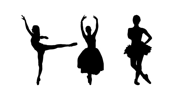 芭蕾舞 舞蹈矢量剪影ppt素材，插图2，来源：资源仓库www.zycang.com