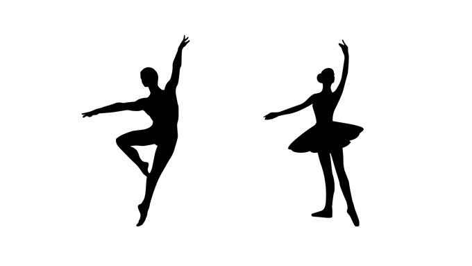 芭蕾舞 舞蹈矢量剪影ppt素材，插图6，来源：资源仓库www.zycang.com