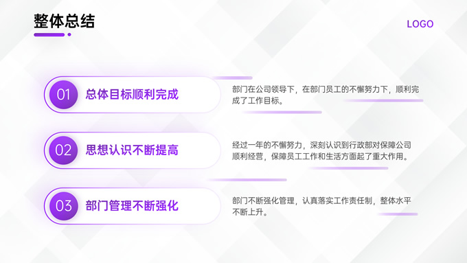 紫色简约几何风工作总结计划汇报ppt模板，插图7，来源：资源仓库www.zycang.com
