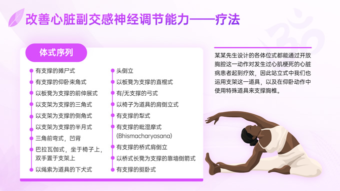 紫色插画风瑜伽知识普及介绍ppt模板，插图14，来源：资源仓库www.zycang.com