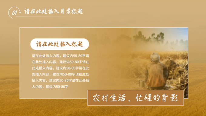 稻黄色的世界丰收季工作汇报ppt模板，插图8，来源：资源仓库www.zycang.com