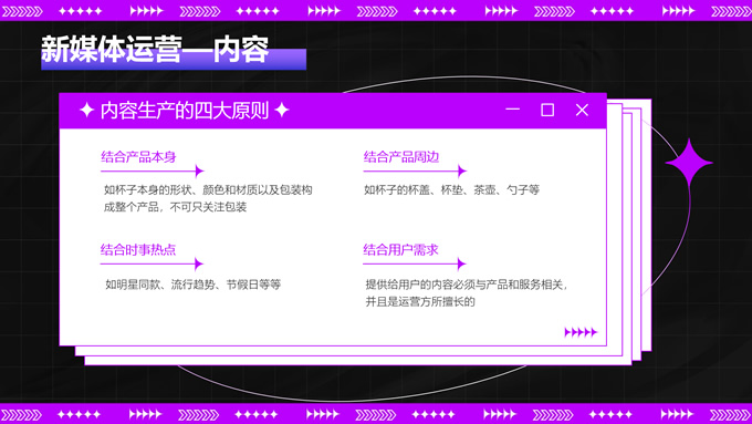 紫色酸性风格新媒体运营培训课件ppt模板，插图10，来源：资源仓库www.zycang.com