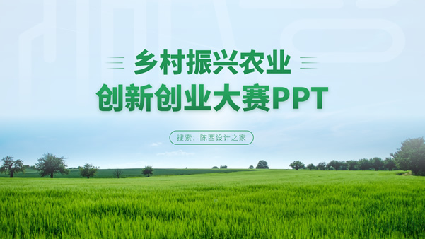 乡村振兴农业项目创新创业大赛ppt模板
